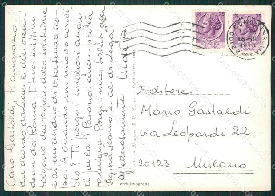 Como Città Lago di Como Foto FG cartolina KV7629 – retro