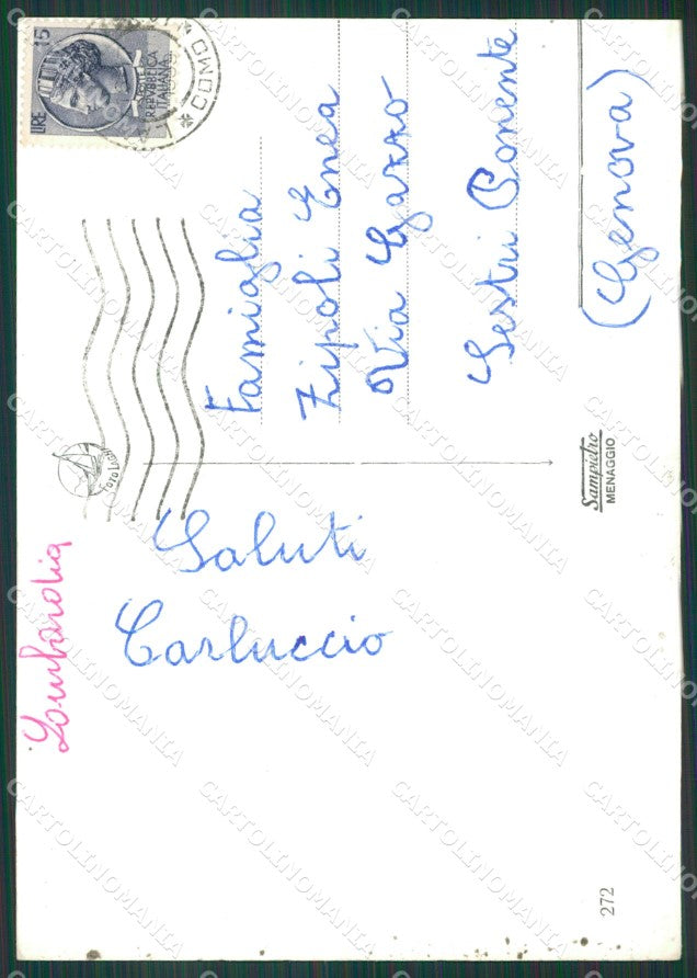 Como Lanzo Intelvi Lugano Lago di Foto FG cartolina KV7649 – retro