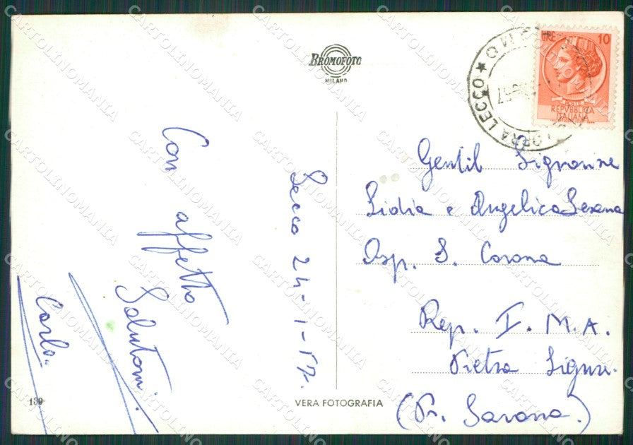 Lecco Città Lago di Como Foto FG cartolina KV7663 – retro