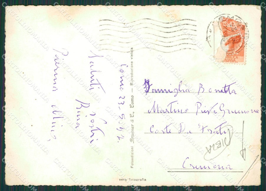 Como Città Villa Carlotta Lago di Como PIEGA Foto FG cartolina KV7687 – retro