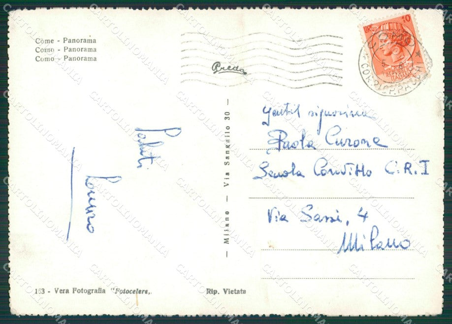 Como Città Lago di Como PIEGHINA Stadio Foto FG cartolina KV7691 – retro