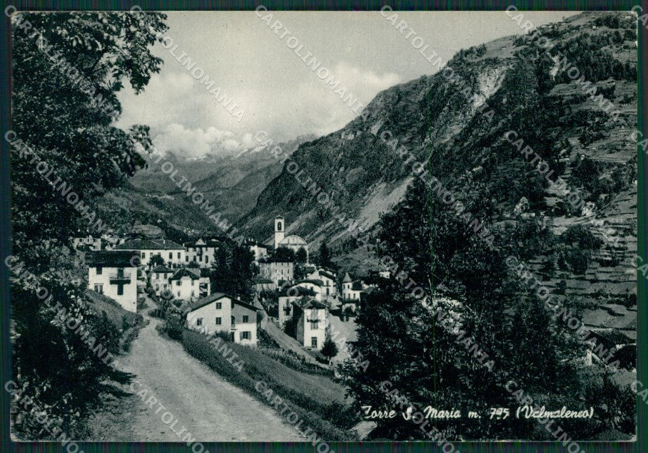 Sondrio Torre Santa Maria PIEGHINE Foto FG cartolina KV7742 – fronte