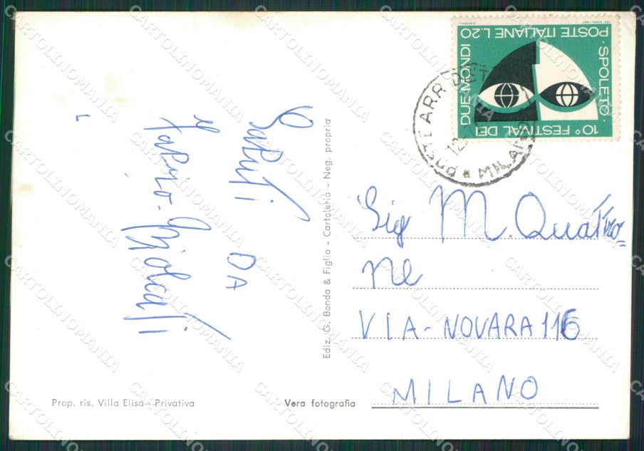 Biella Ponderano PIEGA Foto FG cartolina KV7745 – retro