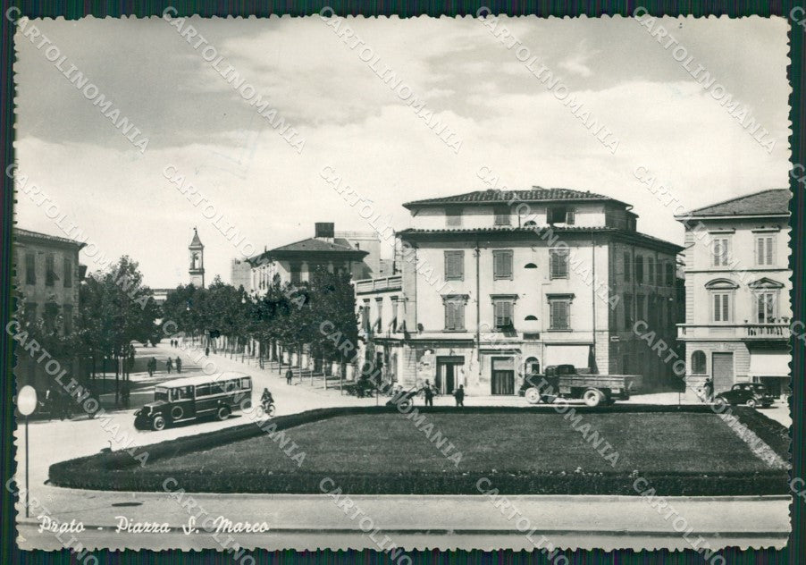 Prato Città Auto Corriera PIEGHINA Foto FG cartolina KV7754 – fronte