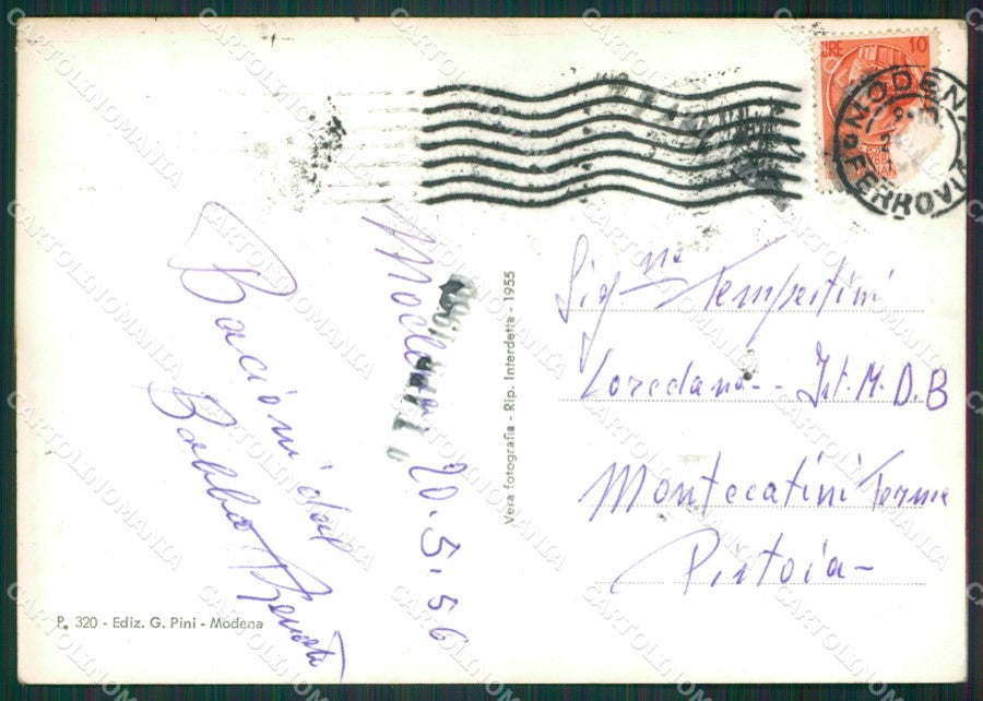 Modena Città Stazione Corriera Foto FG cartolina KV7758 – retro