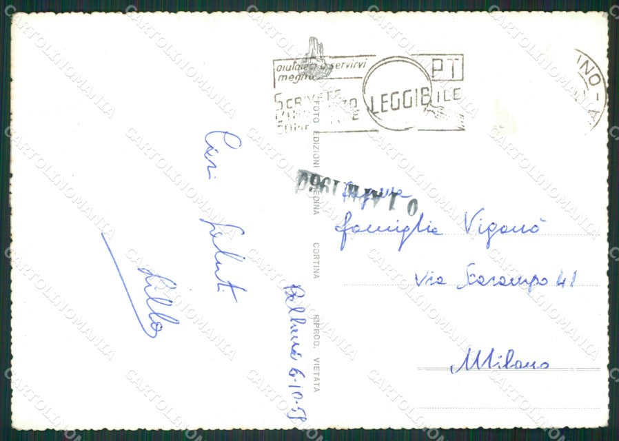 Belluno Città VespaAuto Foto FG cartolina KV7765 – retro