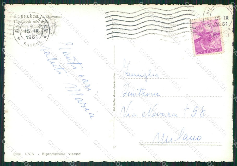 Savona Albissola Foto FG cartolina KV7778 – retro