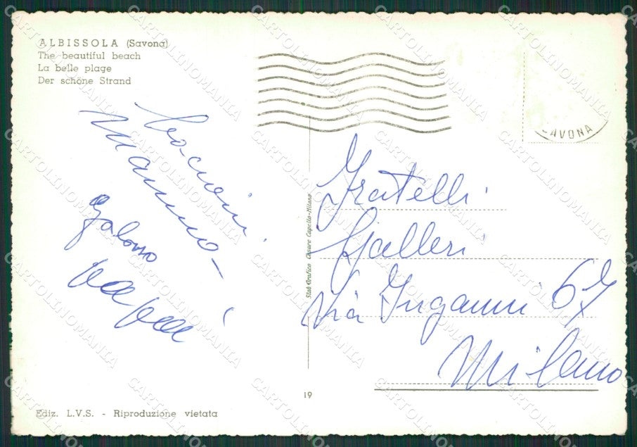 Savona Albissola Foto FG cartolina KV7785 – retro
