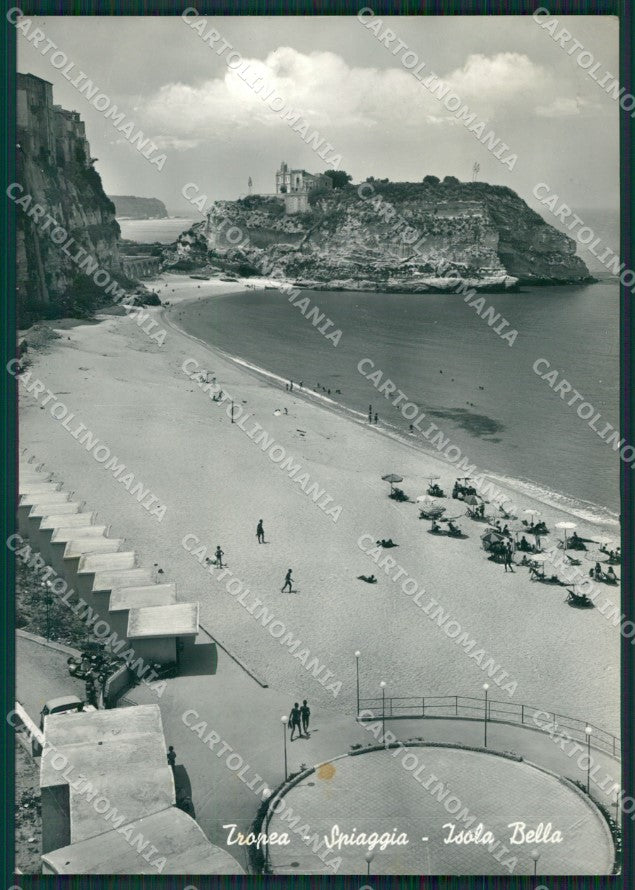 Vibo Valentia Tropea Isola Bella PIEGA Foto FG cartolina KV7789 – fronte