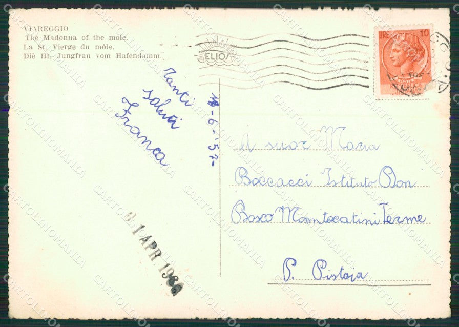 Lucca Viareggio Foto FG cartolina KV7815 – retro