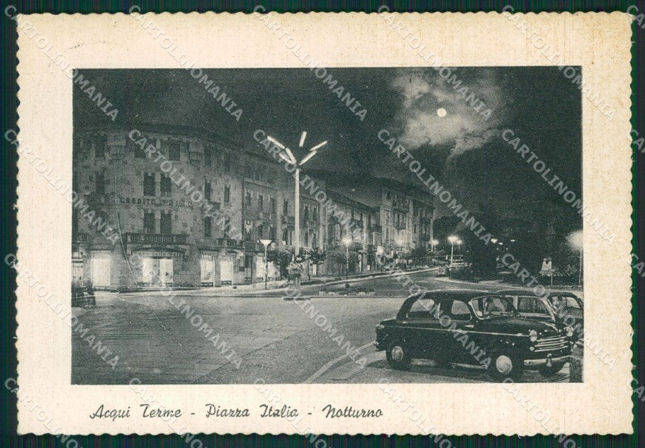 Alessandria Acqui Terme Chiaro di Luna Auto FG cartolina KV7826 – fronte