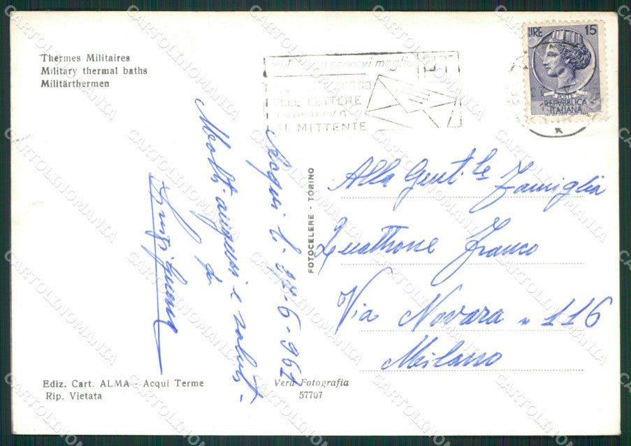 Alessandria Acqui Terme Auto Foto FG cartolina KV7829 – retro