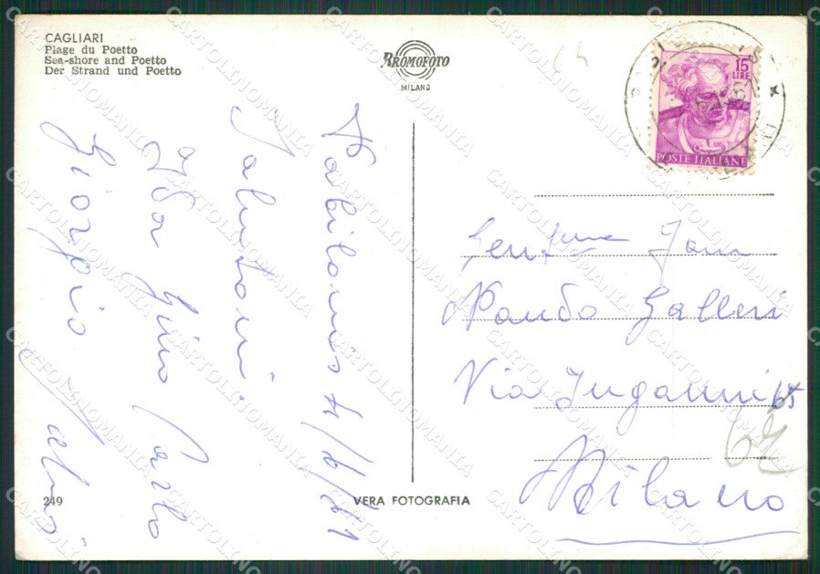 Cagliari Città Foto FG cartolina KV7844 – retro