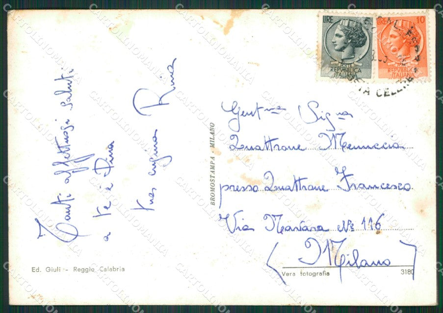 Reggio Calabria Città Foto FG cartolina KV7851 – retro