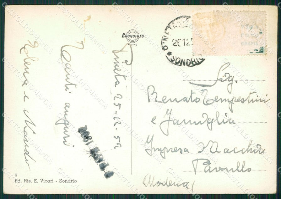 Sondrio Sondalo MACCHIA PIEGA Foto FG cartolina KV7853 – retro