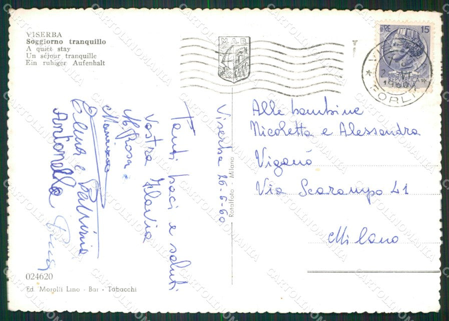 Rimini Viserba Barche PIEGHE Foto FG cartolina KV7854 – retro