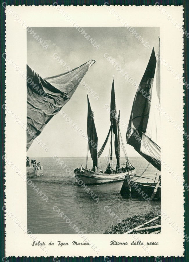 Rimini Igea Marina Barche PIEGHINA Foto FG cartolina KV7868 – fronte