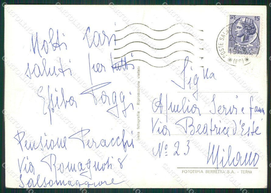 Parma Salsomaggiore Terme Fontana Foto FG cartolina KV7878 – retro