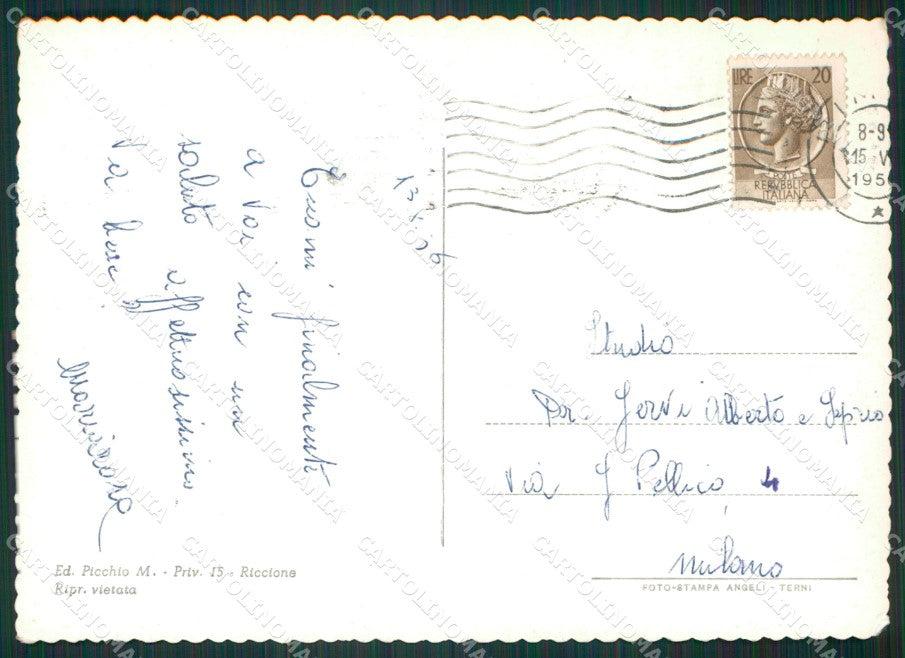 Rimini Riccione Chiaro di Luna Edenrock Foto FG cartolina KV7881 – retro