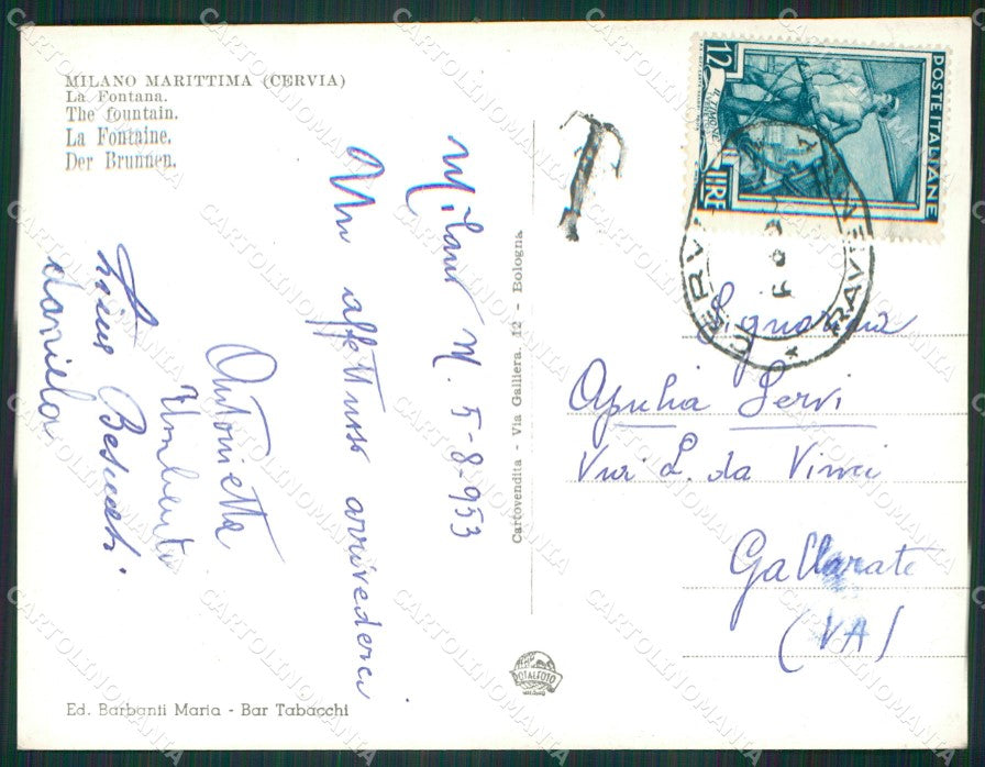 Ravenna Cervia Milano Marittima Foto FG cartolina KV7886 – retro