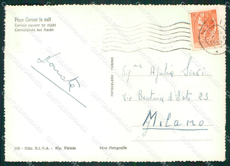 Rimini Città Auto Corriera Foto FG cartolina KV7893 – retro