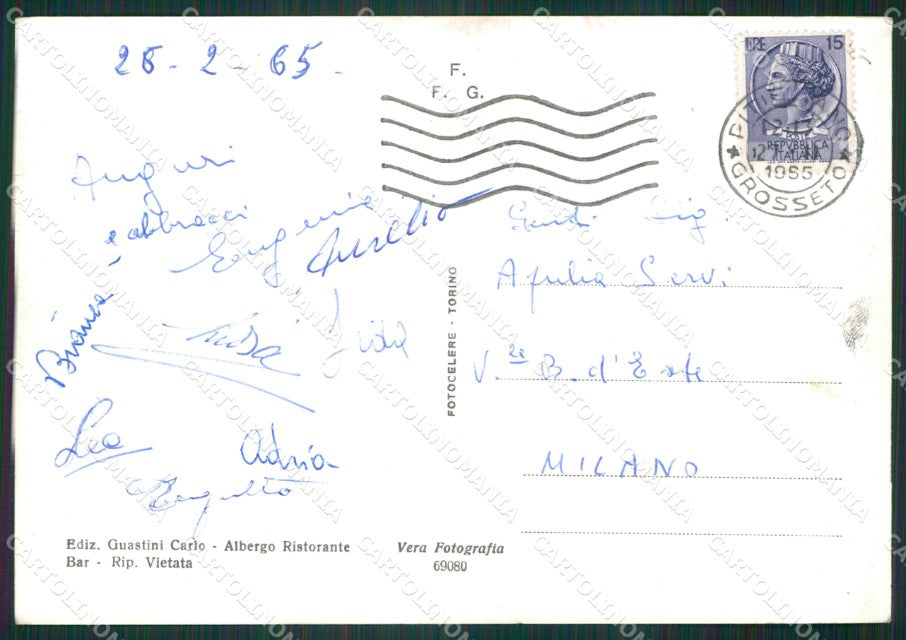 Grosseto Pitigliano Foto FG cartolina KV7922 – retro