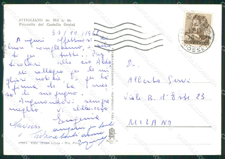 Grosseto Pitigliano Foto FG cartolina KV7923 – retro
