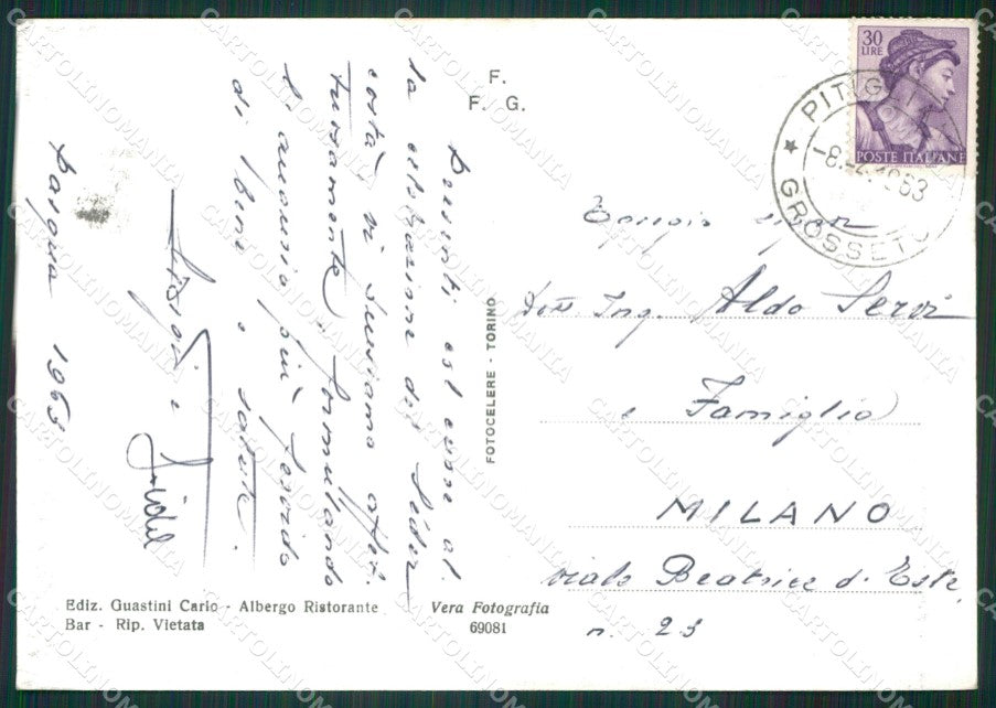 Grosseto Pitigliano PIEGHINA Foto FG cartolina KV7933 – retro