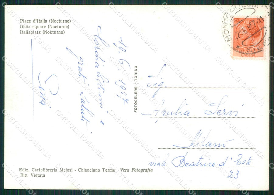 Siena Chianciano Terme Foto FG cartolina KV7946 – retro