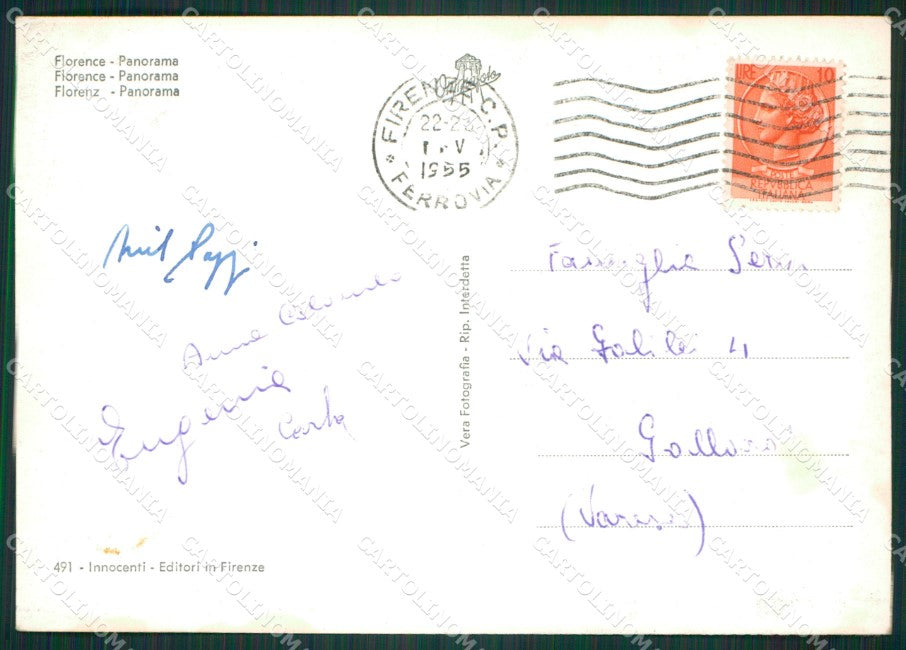 Firenze Città Foto FG cartolina KV7951 – retro