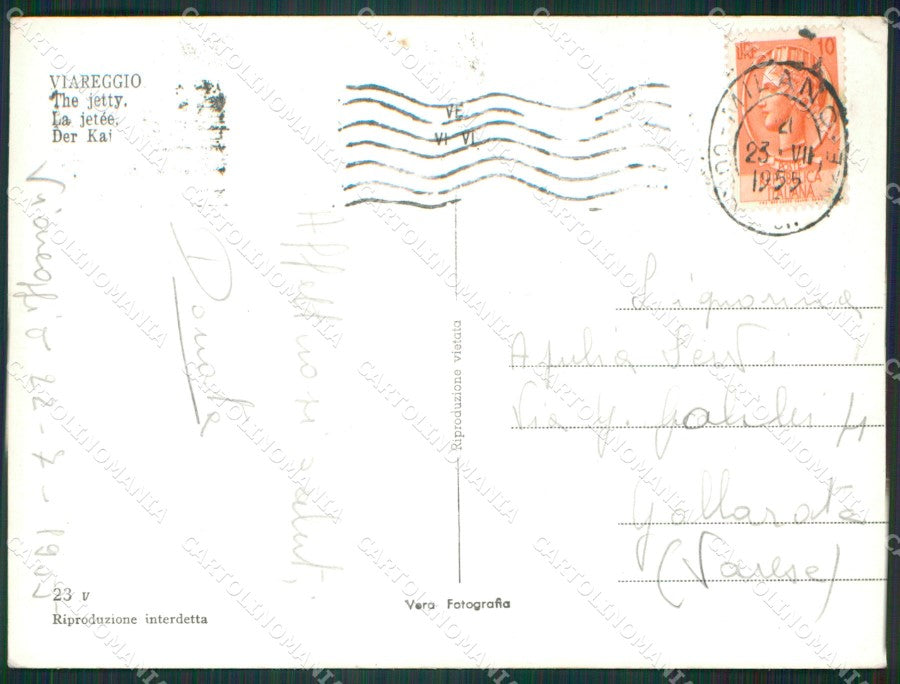 Lucca Viareggio PIEGHINE Foto FG cartolina KV7958 – retro