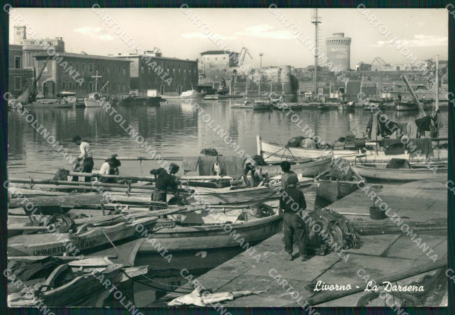 Livorno Città Pescatori Barche Foto FG cartolina KV7959 – fronte