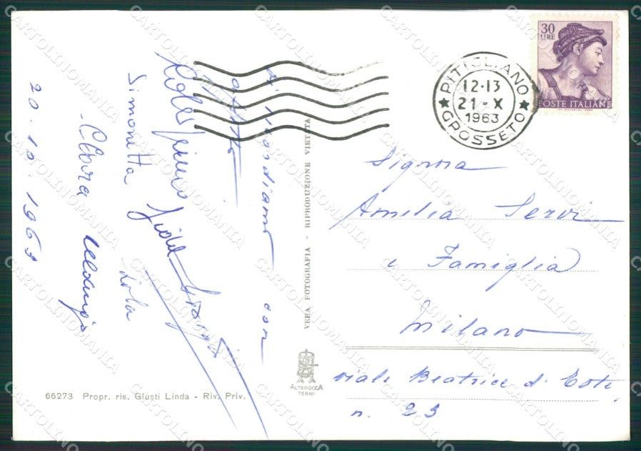 Grosseto Pitigliano Porta Meridionale Foto FG cartolina KV7965 – retro