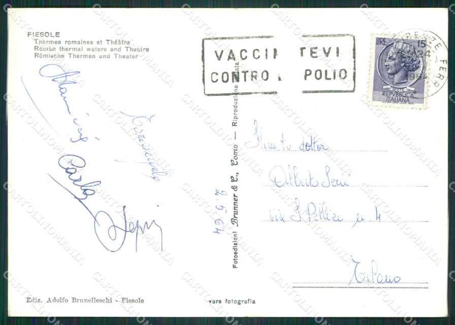 Firenze Fiesole Terme Romana Teatro Foto FG cartolina KV7981 – retro