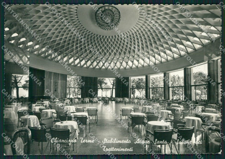 Siena Chianciano Terme Stabilimento Acqua Santa Foto FG cartolina KV7984 – fronte