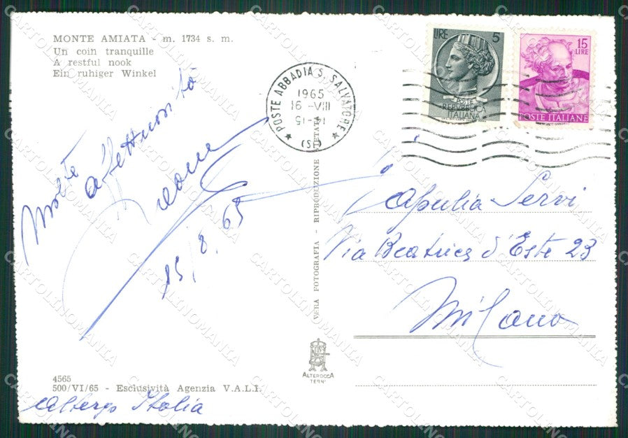 Grosseto Monte Amiata Abbadia San Salvatore Foto FG cartolina KV7997 – retro