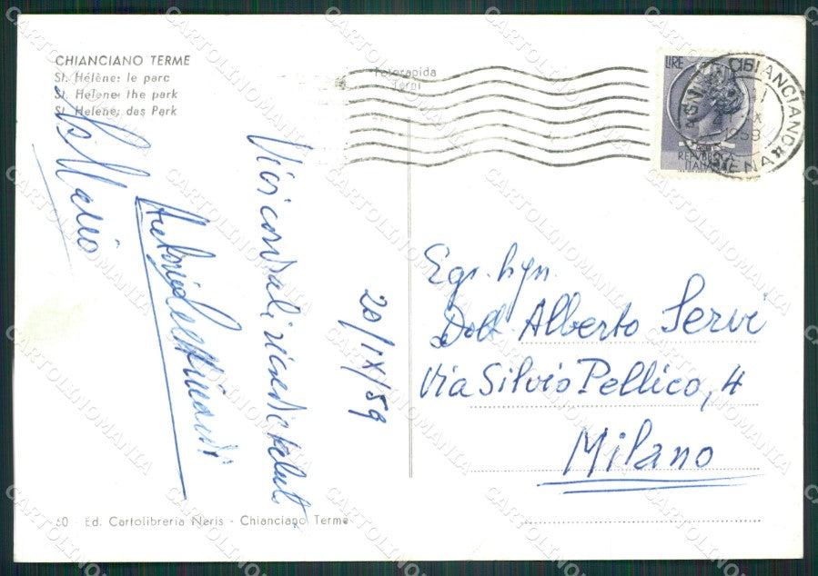 Siena Chianciano Terme Foto FG cartolina KV8015 – retro
