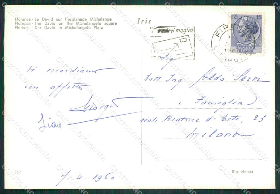 Firenze Città Foto FG cartolina KV8019 – retro