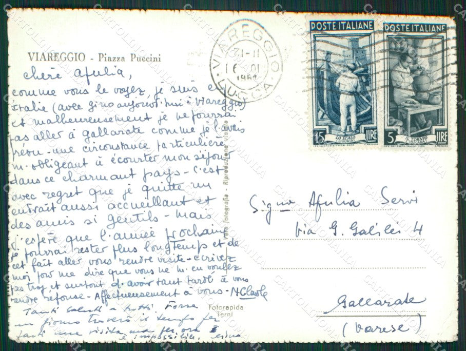 Lucca Viareggio PIEGHINE Foto FG cartolina KV8024 – retro