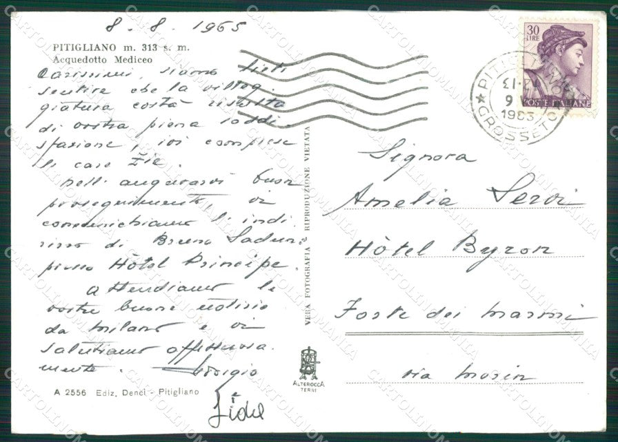 Grosseto Pitigliano Foto FG cartolina KV8025 – retro