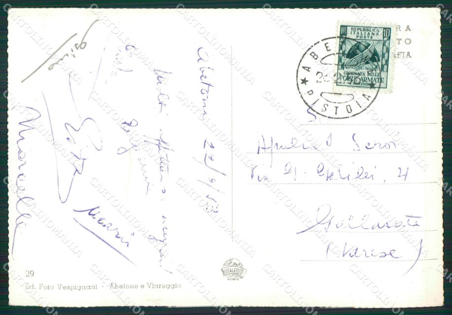 Pistoia Abetone Nevicata Foto FG cartolina KV8030 – retro