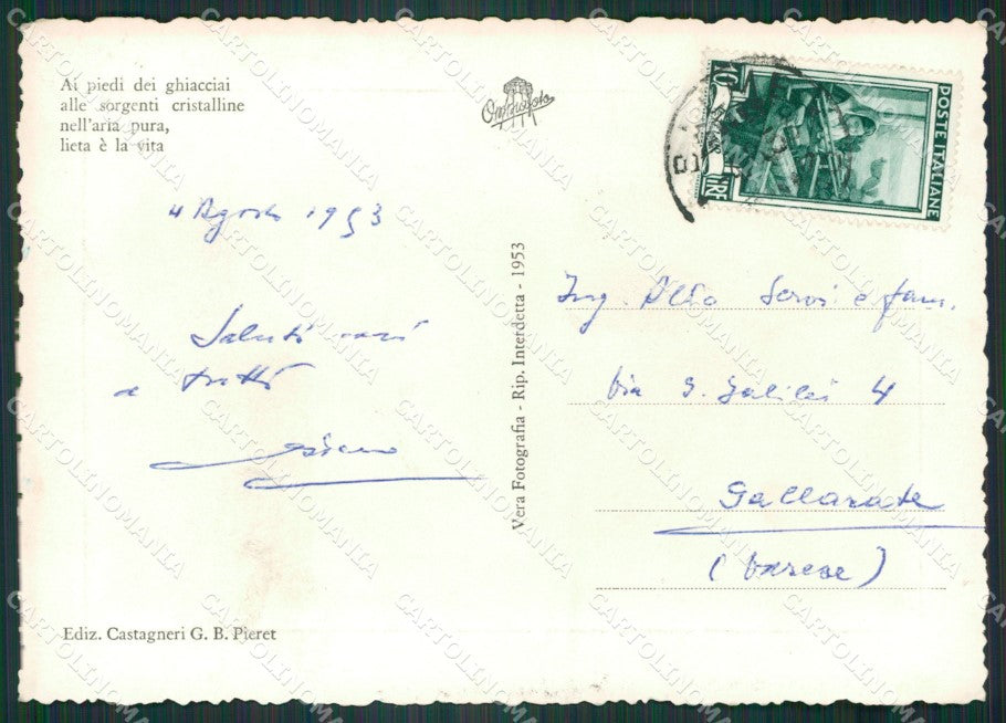 Torino Balme Pian della Mussa Foto FG cartolina KV8041 – retro