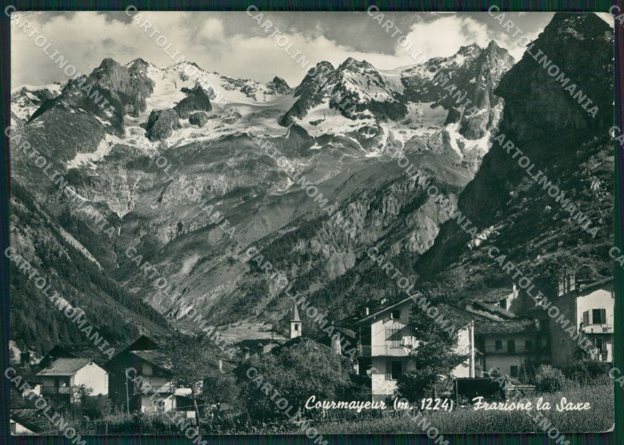 Aosta Courmayeur Saxe STRAPPINO Foto FG cartolina KV8047 – fronte