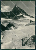 Aosta Courmayeur Dente del Gigante Nevicata Foto FG cartolina KV8075 – fronte