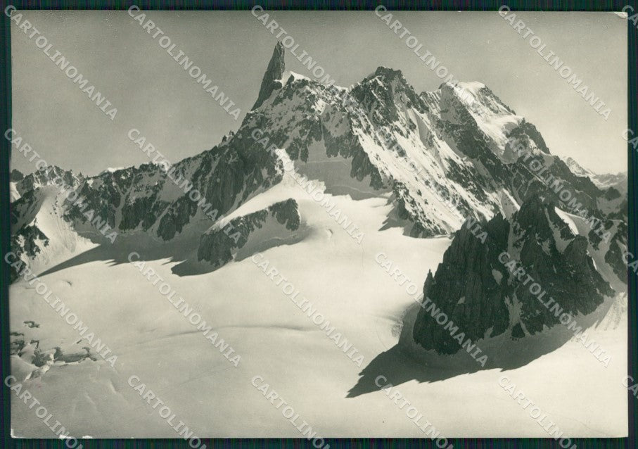 Aosta Courmayeur Dente del Gigante Nevicata Cai Foto FG cartolina KV8080 – fronte