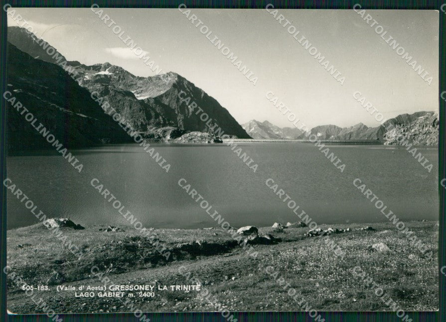 Aosta Gressoney la Trinitè Lago Gabiet Foto FG cartolina KV8084 – fronte