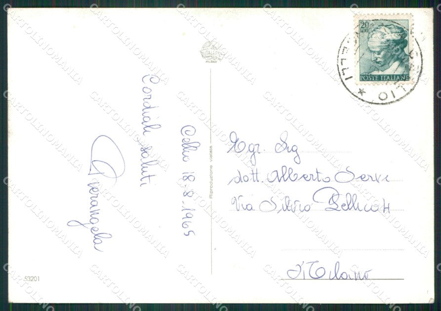 Vercelli Cellio Valsesia Foto FG cartolina KV8098 – retro