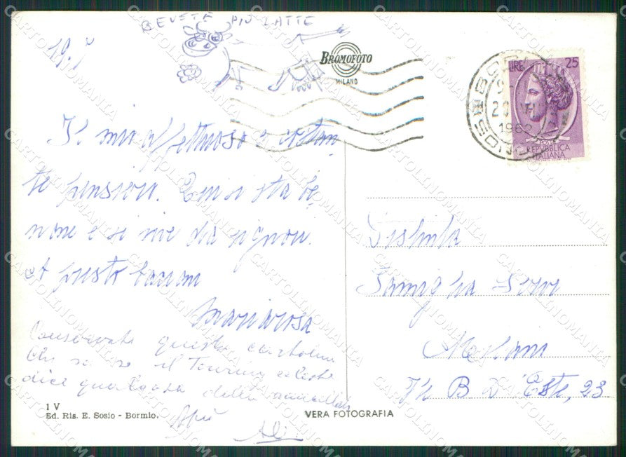 Sondrio Bormio Cepina Foto FG cartolina KV8103 – retro