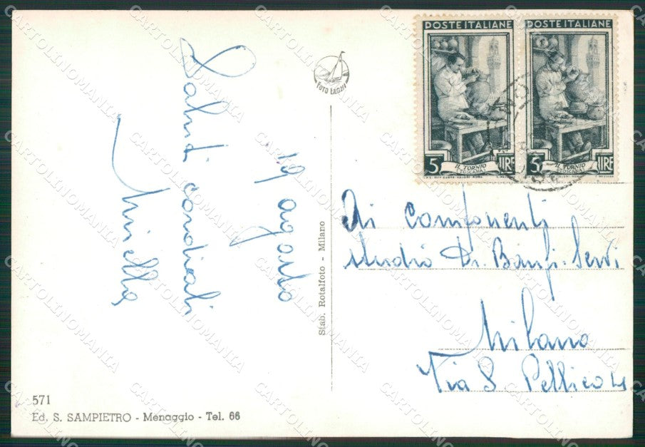 Lecco Esino Lario Grigna Foto FG cartolina KV8109 – retro