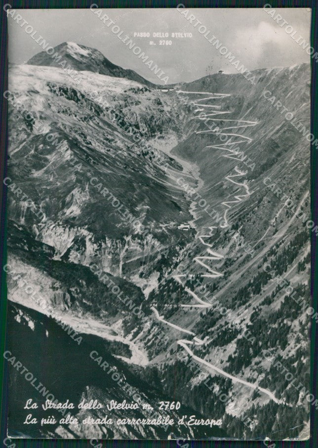 Sondrio Passo Stelvio Strada Carrozzabile PIEGHINA Foto FG cartolina KV8126 – fronte
